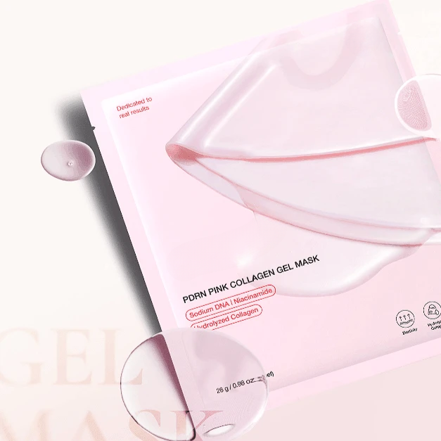 PDRN Pink Collagen Gel Mask (4 Sheets) – Salmon DNA & Pink Glow