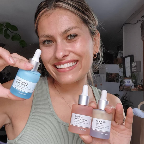 Power Serum Trio Set - Vitamin C, Hyaluronic Acid, Bakuchiol & Retinol for Brighter, Firmer, and Moisturized Skin (Set of 3)