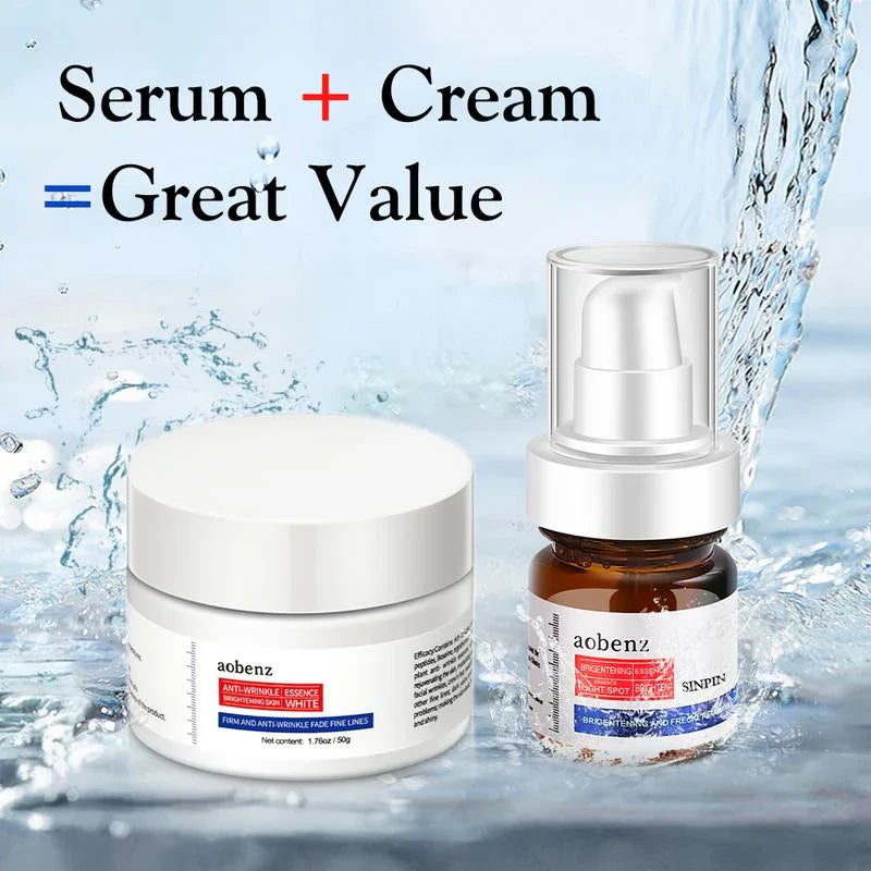 AOBENZ Niacinamide Serum + Anti-Aging Cream Set – 2pcs