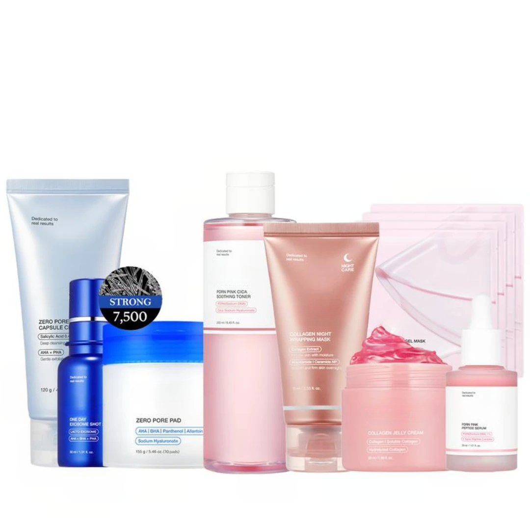 Affordable Glass Glow Skincare Set - Includes 8 Top-Selling Products for Gentle Skin Renewal
