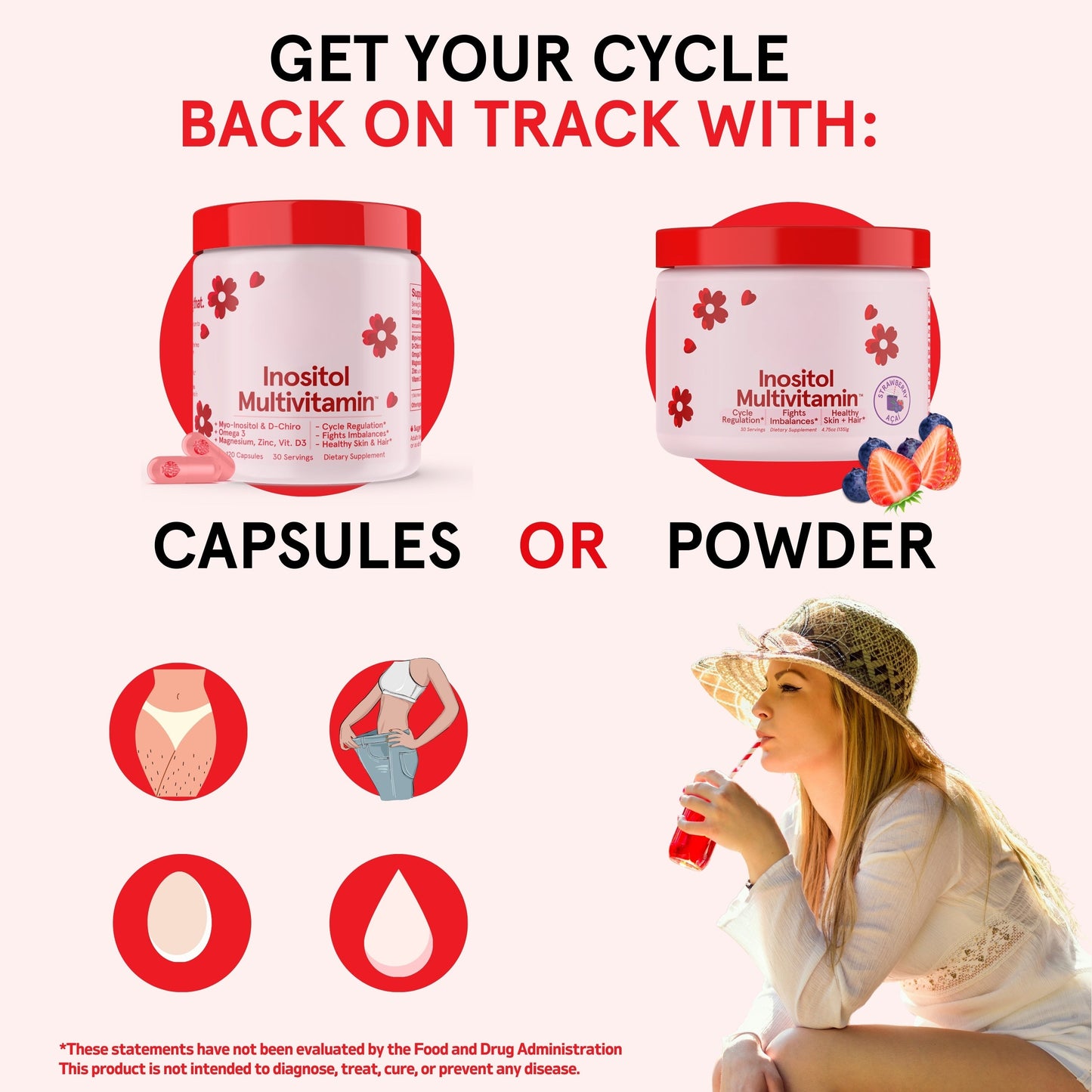 Inositol Multivitamin Capsules – Unflavored, 30 Servings