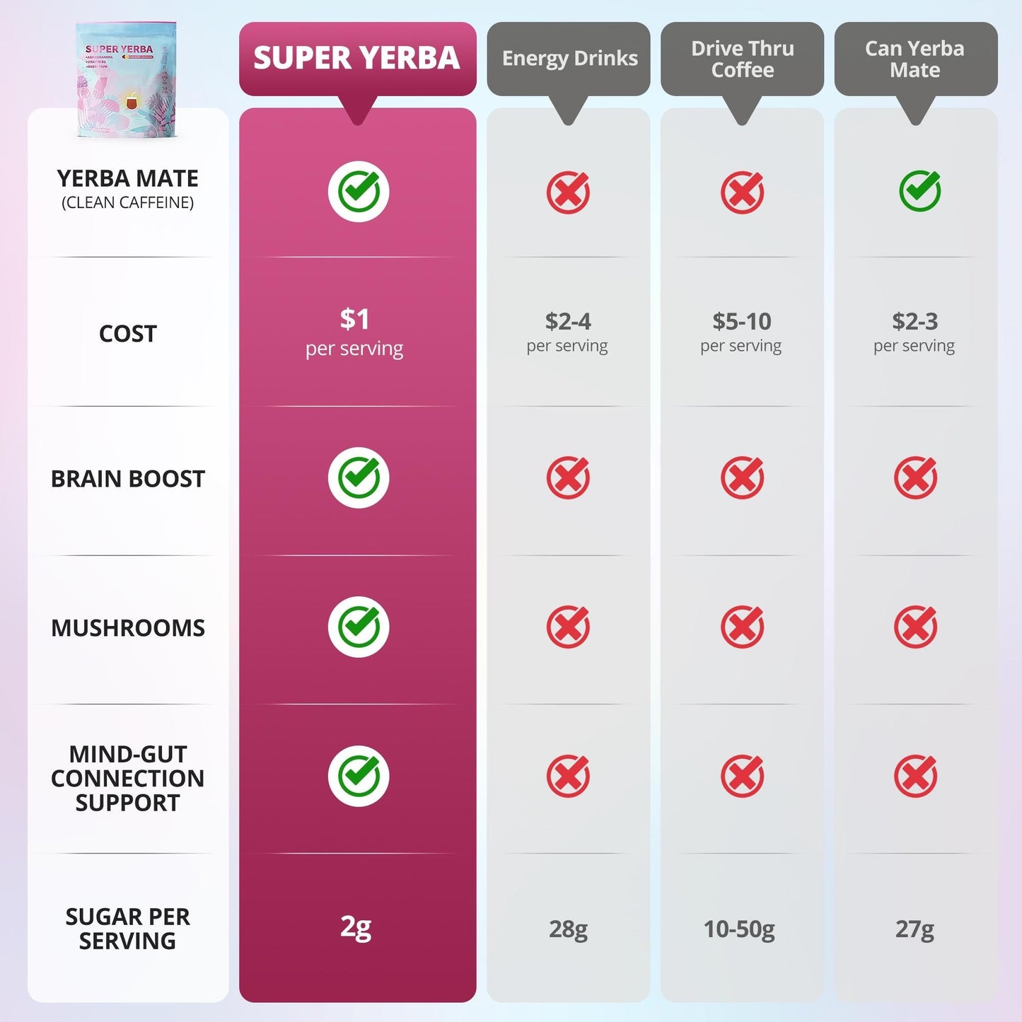 Super Yerba – Raspberry Lemonade Yerba Mate Tea Powder, 30 Servings