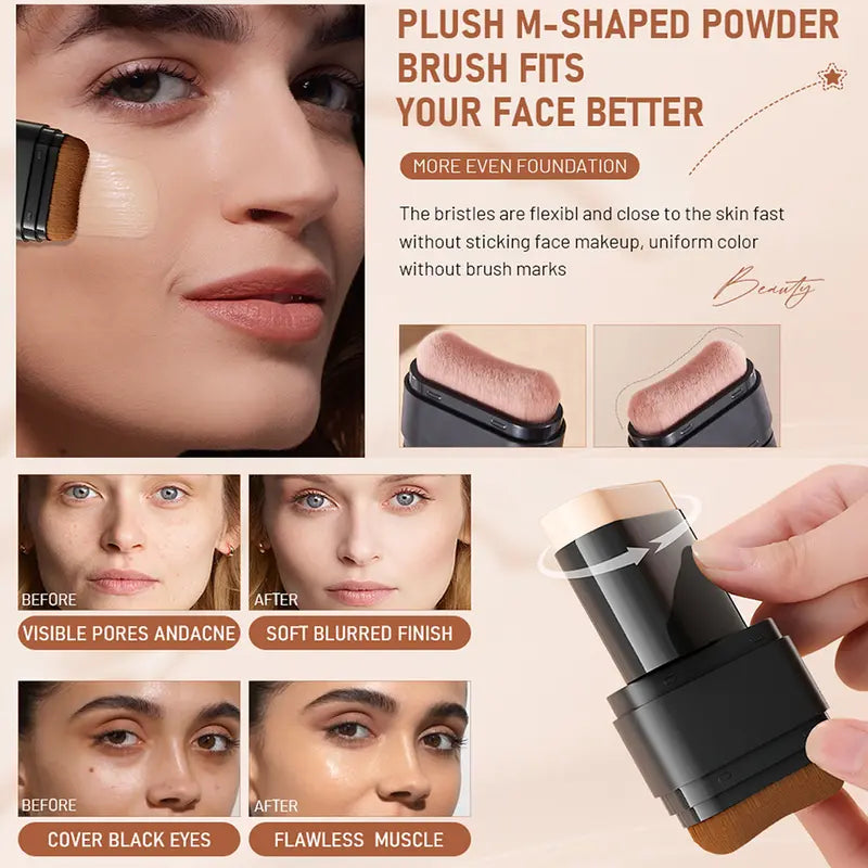 Zaidoc Foundation Concealer Dual-ended with Built-in Brush
