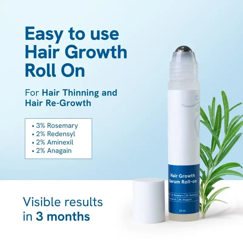 Rosemary Scalp Serum Roll-On – Redensyl & Anagain, 25 ml