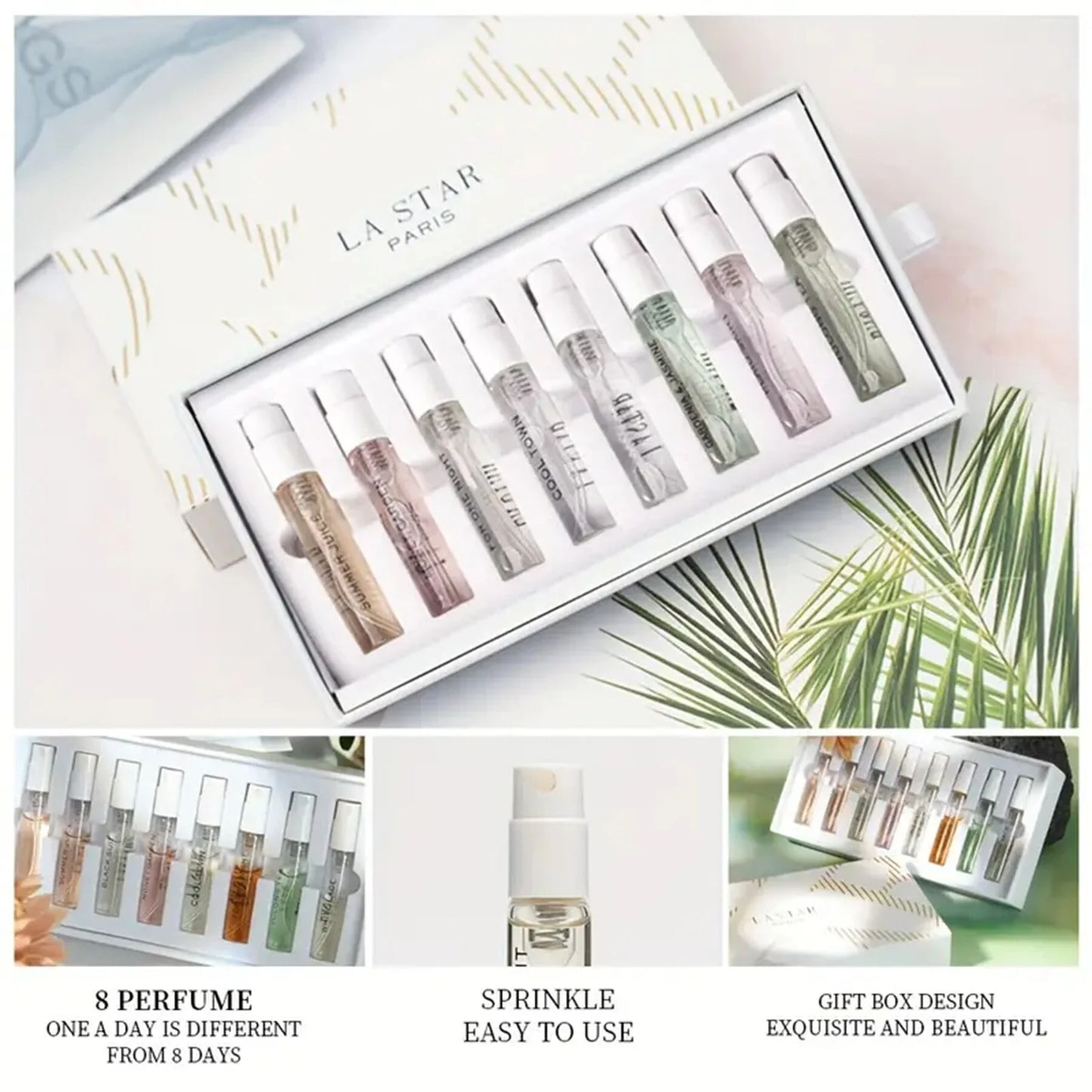 LASTAR Women's Perfume Set – 8-Piece Long-Lasting Fragrance