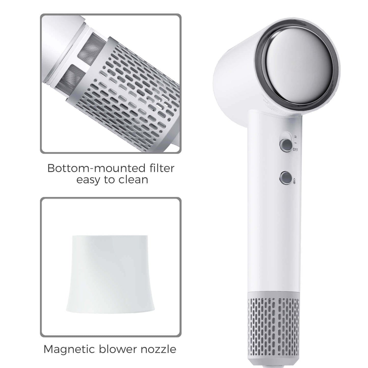 High-Speed Hair Dryer C02 – Fast-Drying, Lightweight Blow Dryer with Ionic Technology