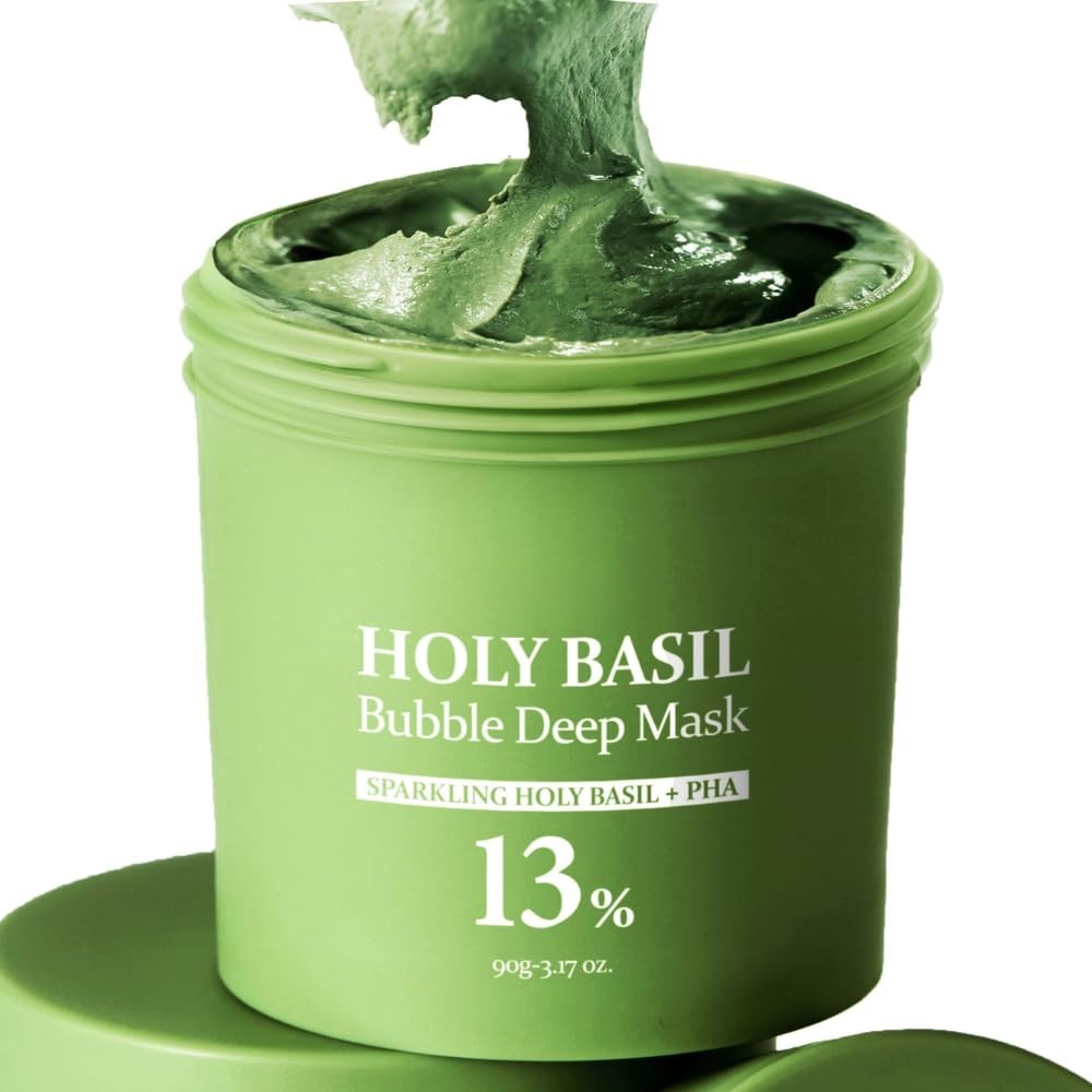 Holy Basil Bubble Deep Mask – Pore Cleanser & Clay Pack, 90g