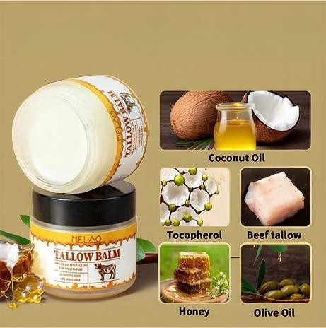OOKUU Tallow Moisturizer – Balm with Raw Honey for Dry Skin