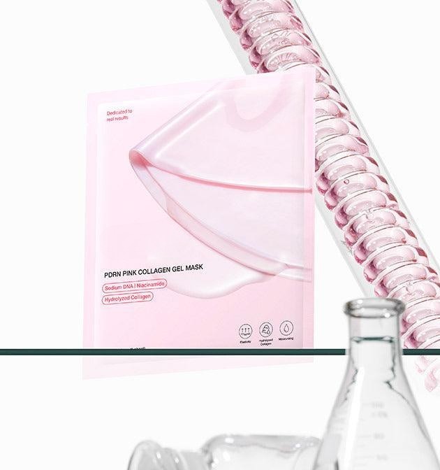 PDRN Pink Collagen Gel Mask (4 Sheets) – Salmon DNA & Pink Glow