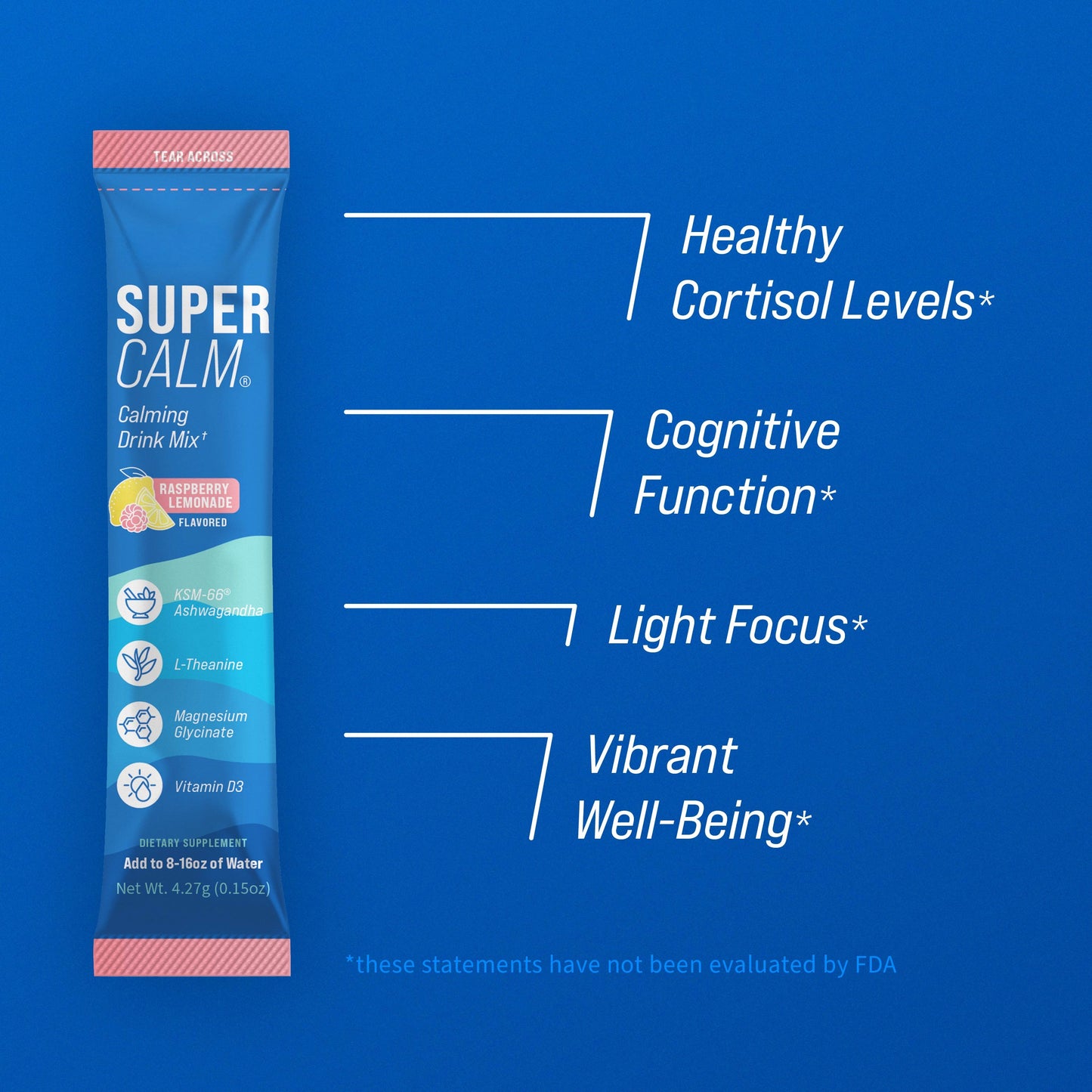Supercalm Drink Mix – Ashwagandha, Magnesium & D3, 30 Servings