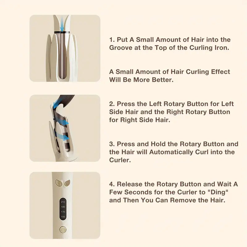 Genai Automatic Hair Curler – 28mm Barrel, 4 Temp Modes & Safety Features