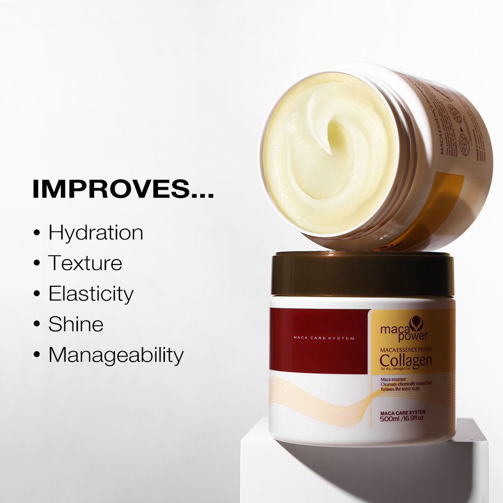 Collagen Hair Mask with Argan Oil – Moisturizing Treatment, 16.9 oz