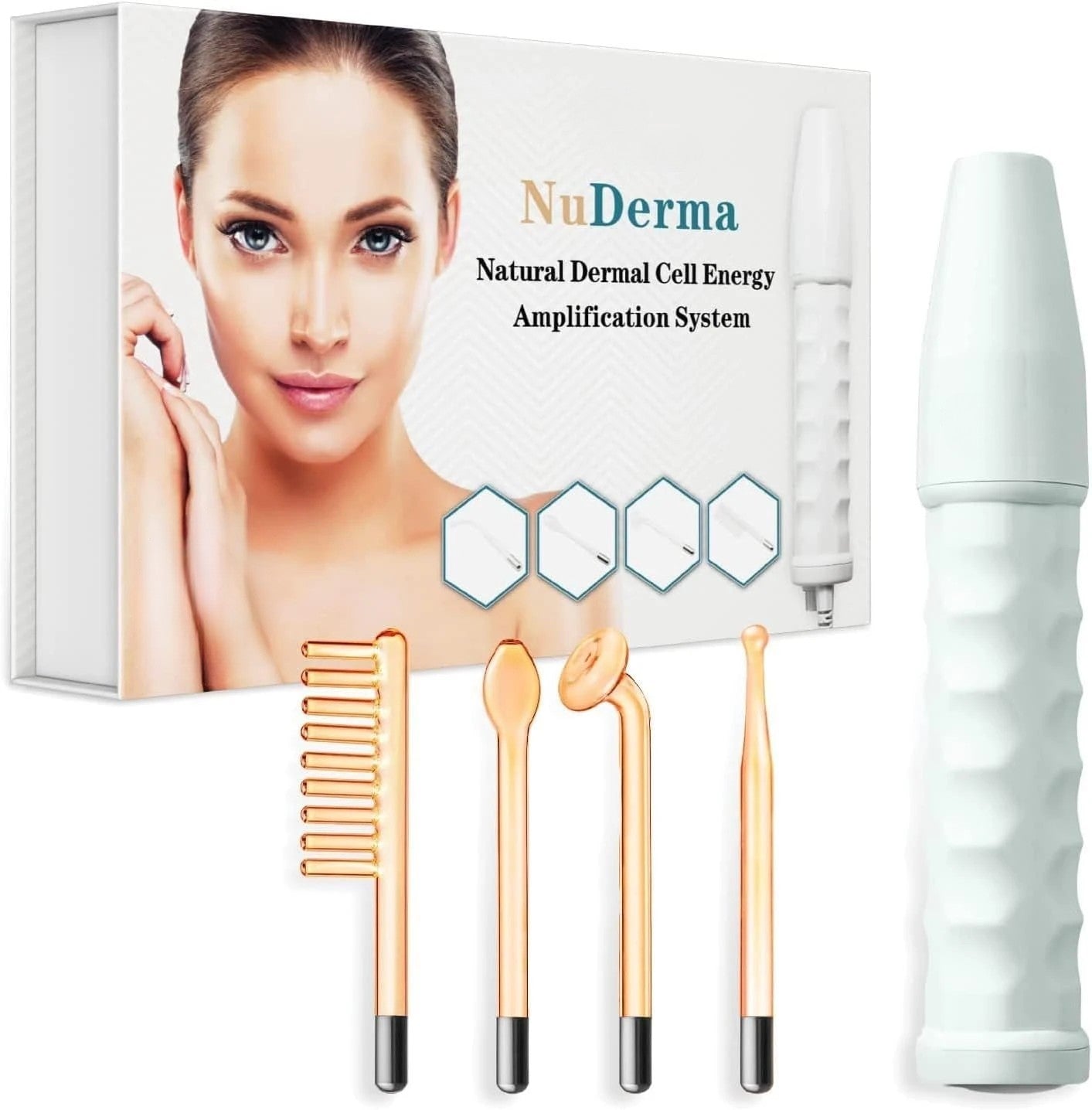 NuDerma Standard High Frequency Wand – Facial Skincare Tool