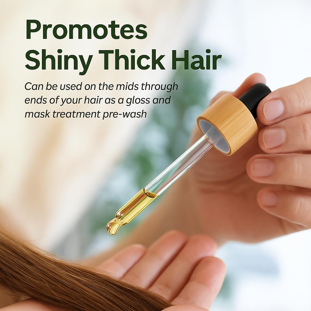Hair Growth Oil – Organic Blend with Rosemary & Castor, 1.7 oz