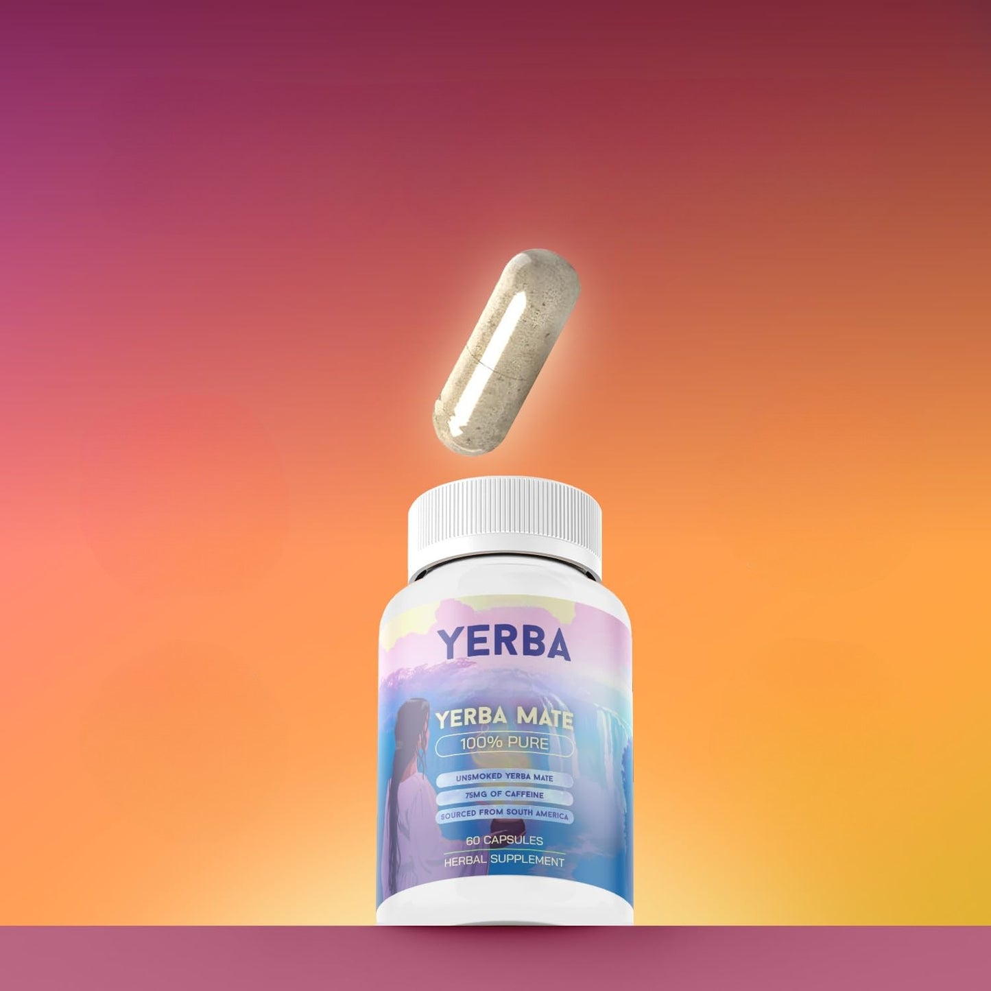 Yerba Mate Capsules – Clean Energy & Focus – 60 Servings