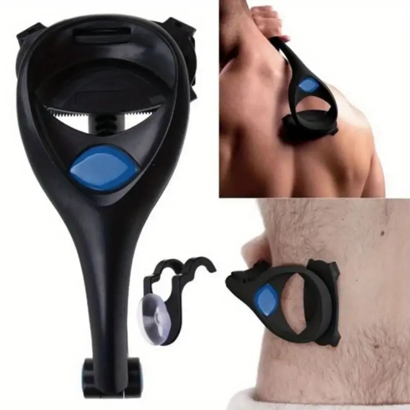 Men's Manual Back Shaver – Safe Blade, Ergonomic Handle, Power-Free Operation