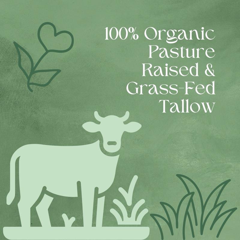 Organic Whipped Tallow Balm – Grass Fed Body Moisturizer, 1.37 oz