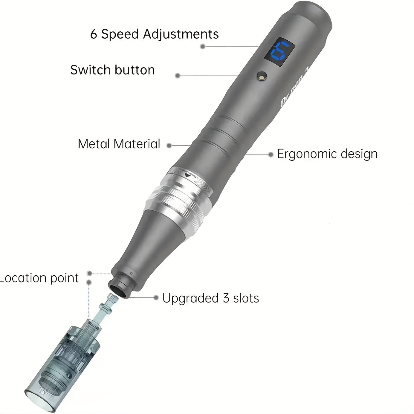 Dr. Pen M8 Professional Microneedling Pen Kit – Skin Care Tool with 30 Replacement Cartridges for Facial Rejuvenation