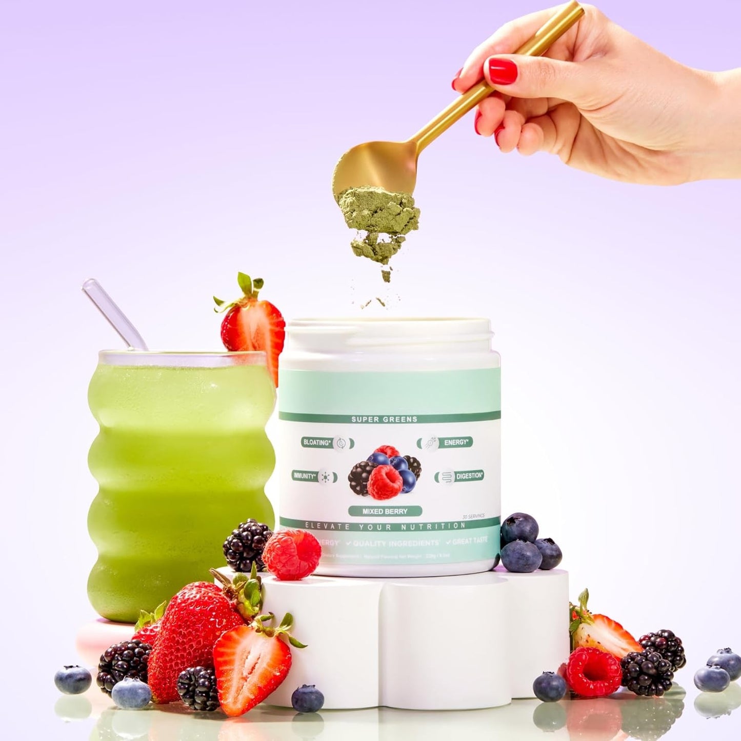 Nutrition Super Greens Powder – Organic, Vegan, 30 Servings