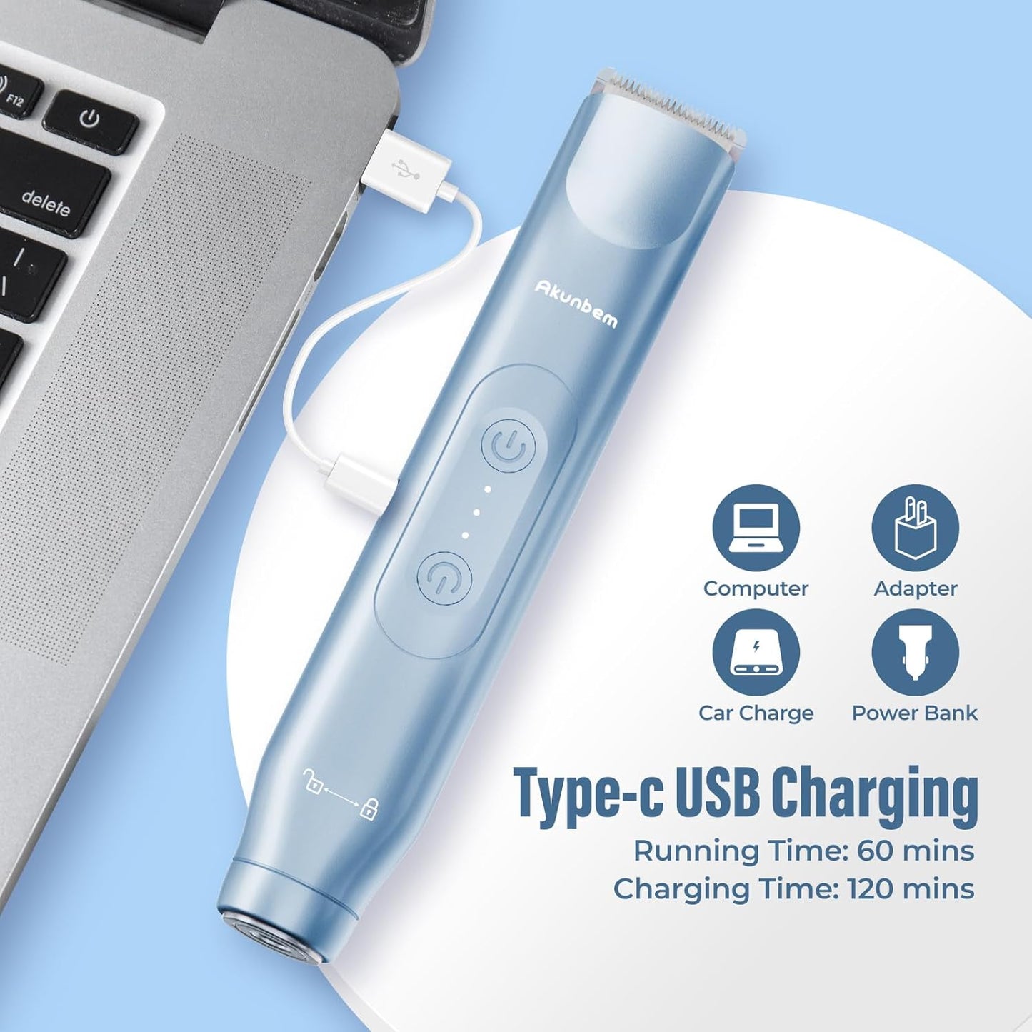 Akunbem 2-in-1 Electric Shaver & Bikini Trimmer