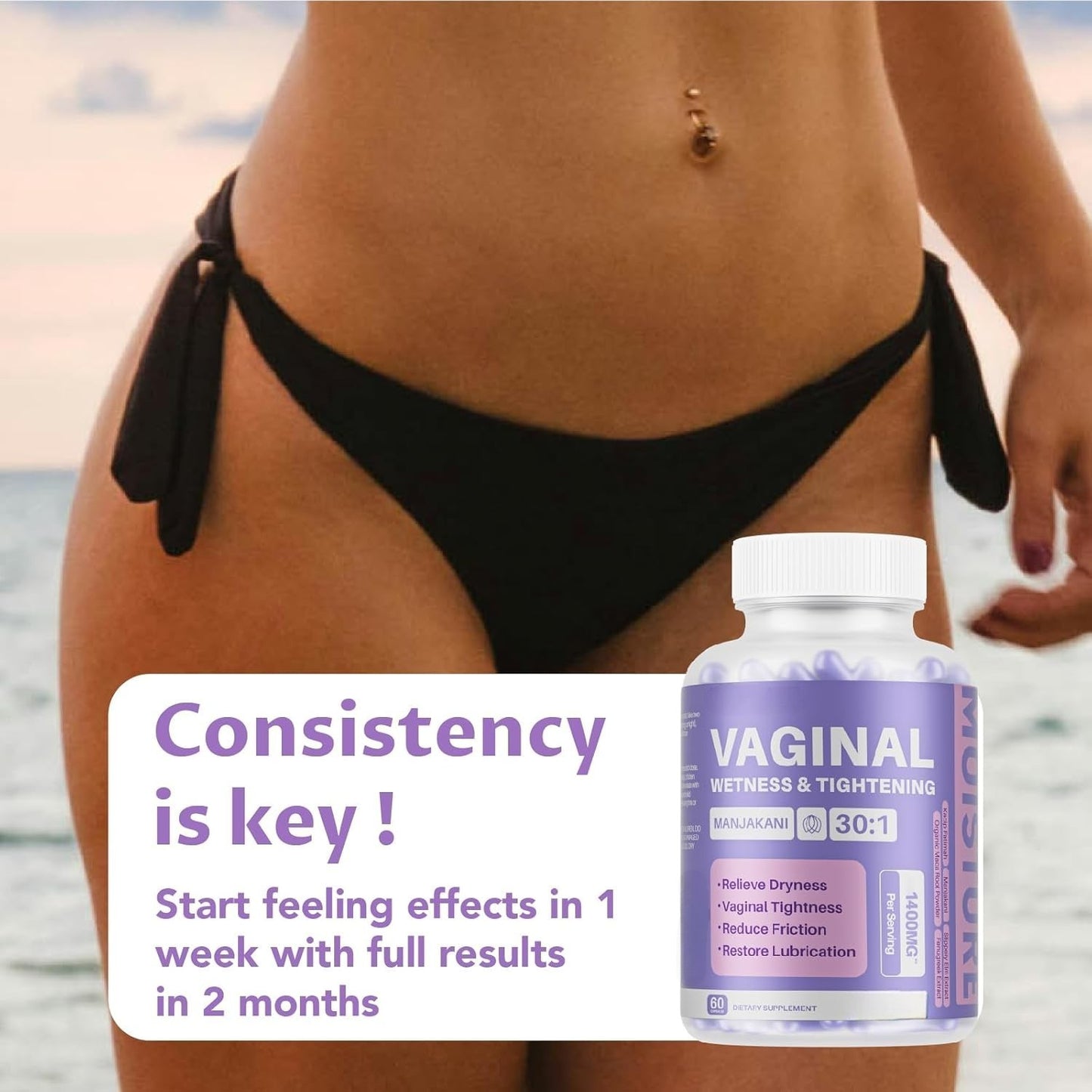 Women's Intimate Wellness Capsules – pH & Dryness Support, 60ct