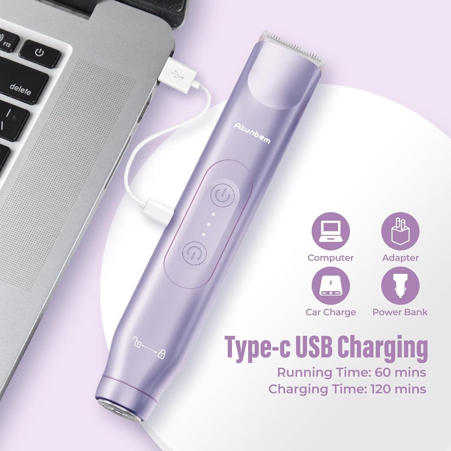 Akunbem 2-in-1 Electric Shaver & Bikini Trimmer