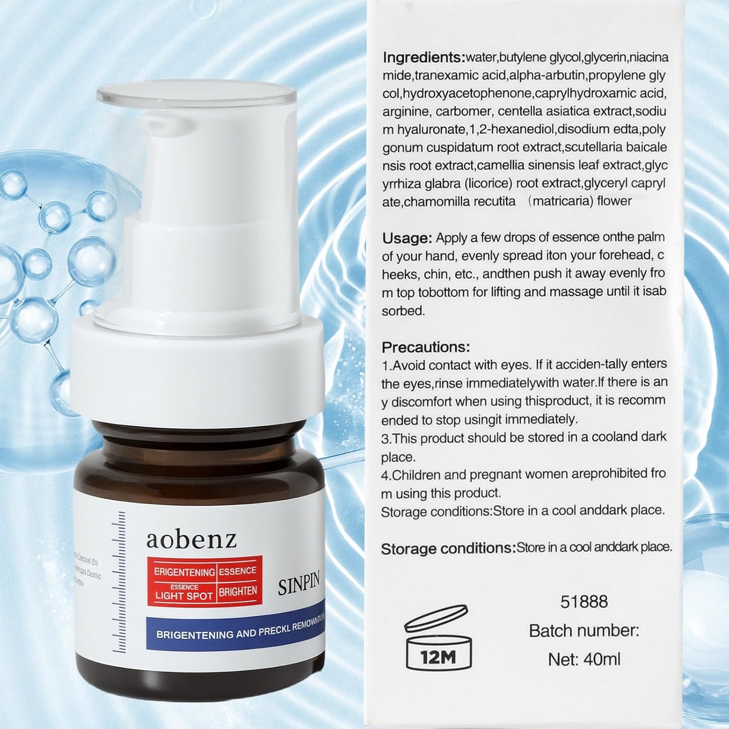 aobenz Dark Spot Remover – Face & Body Corrector Serum 1.35oz
