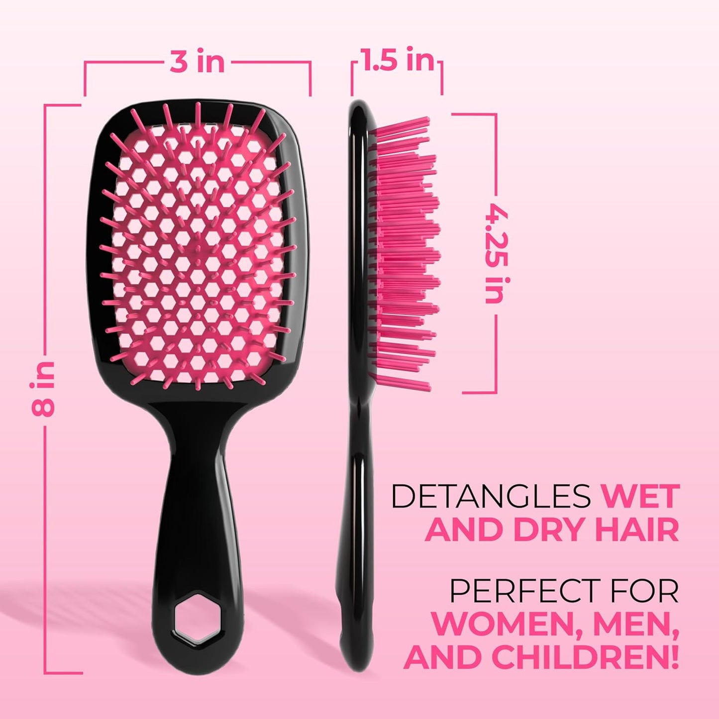 Detangling Hair Brush – DuoFlex Bristles for Wet & Dry Hair