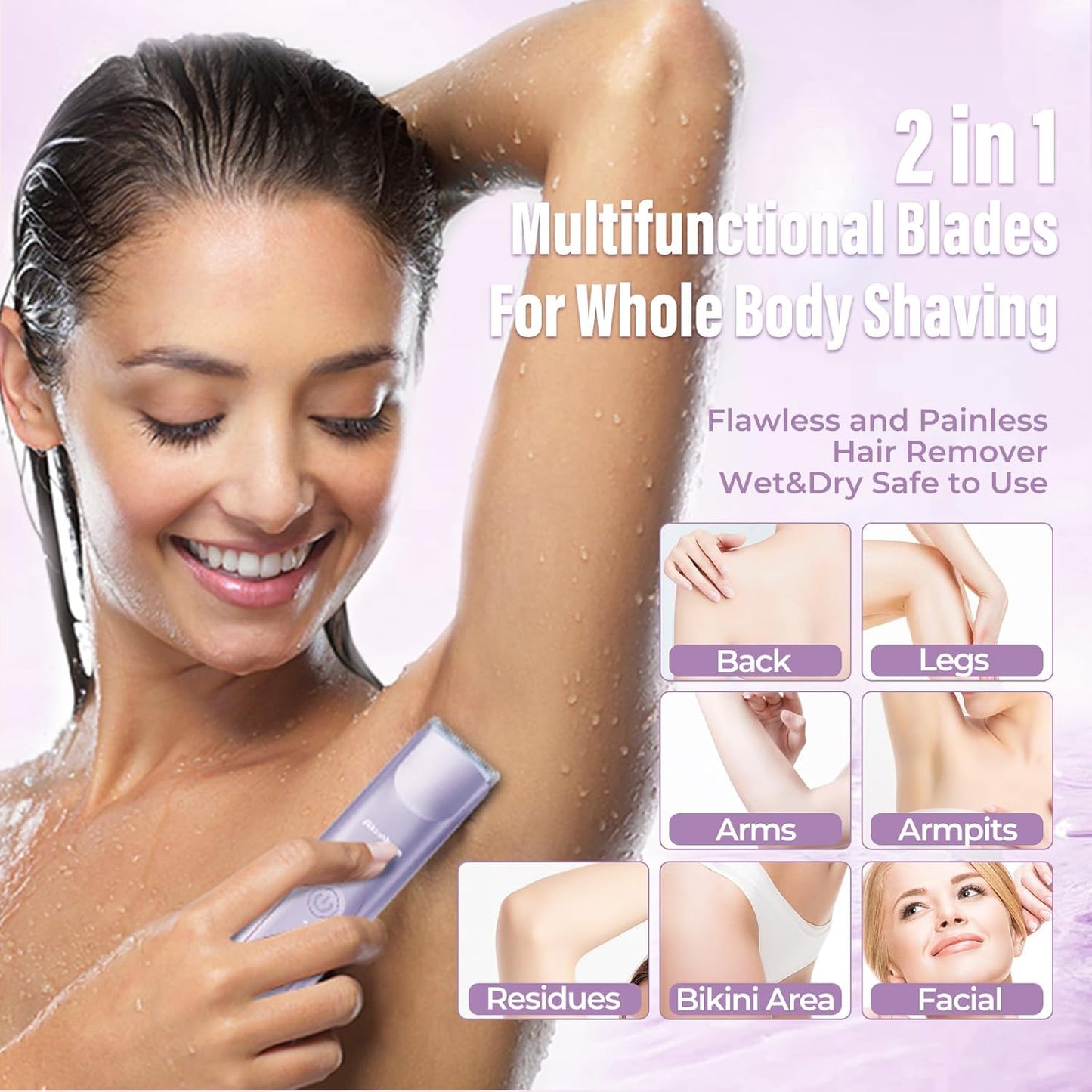 Akunbem 2-in-1 Electric Shaver & Bikini Trimmer