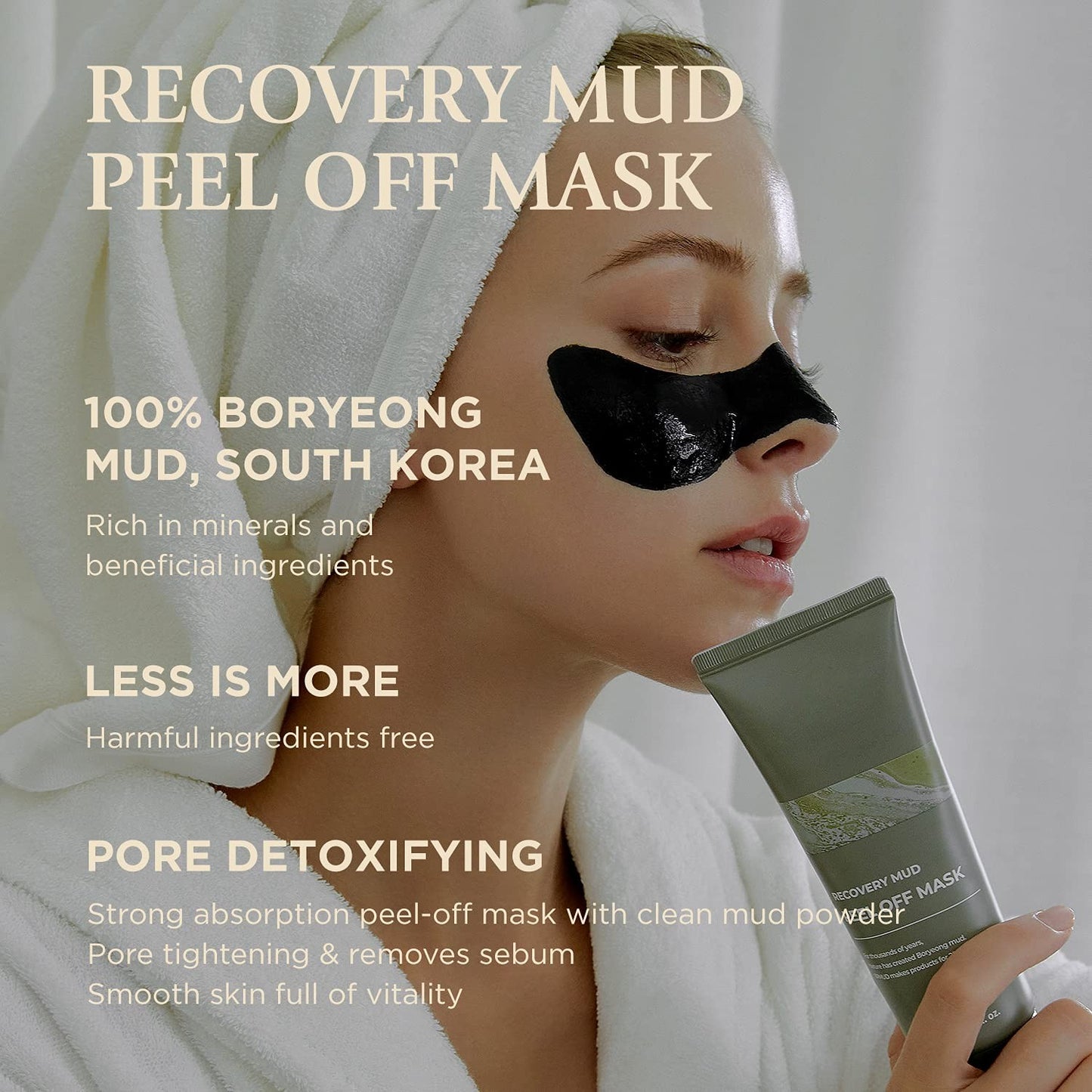 Relief Mud Mask – Hydrating Pore Cleanser for Face & Body, 3.7 oz