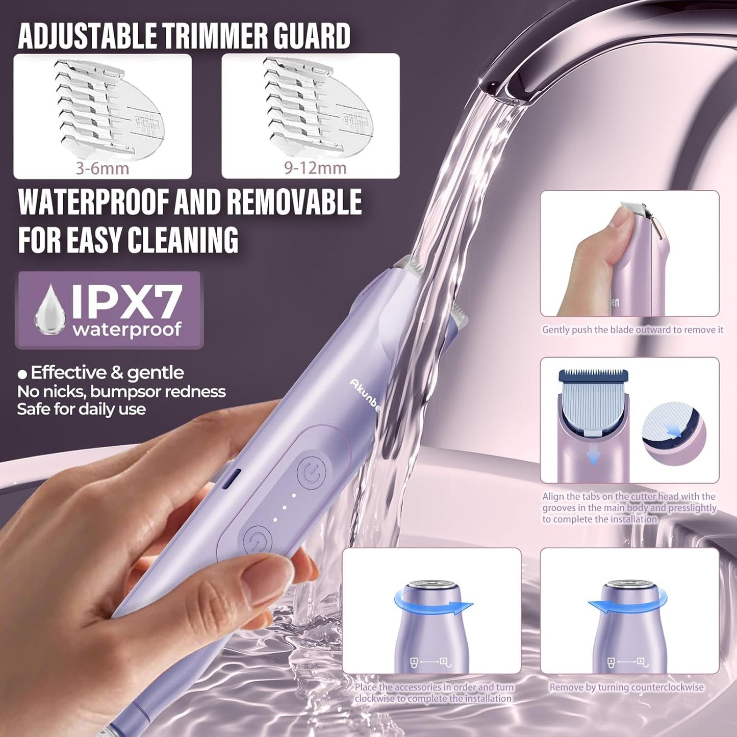 Akunbem 2-in-1 Electric Shaver & Bikini Trimmer
