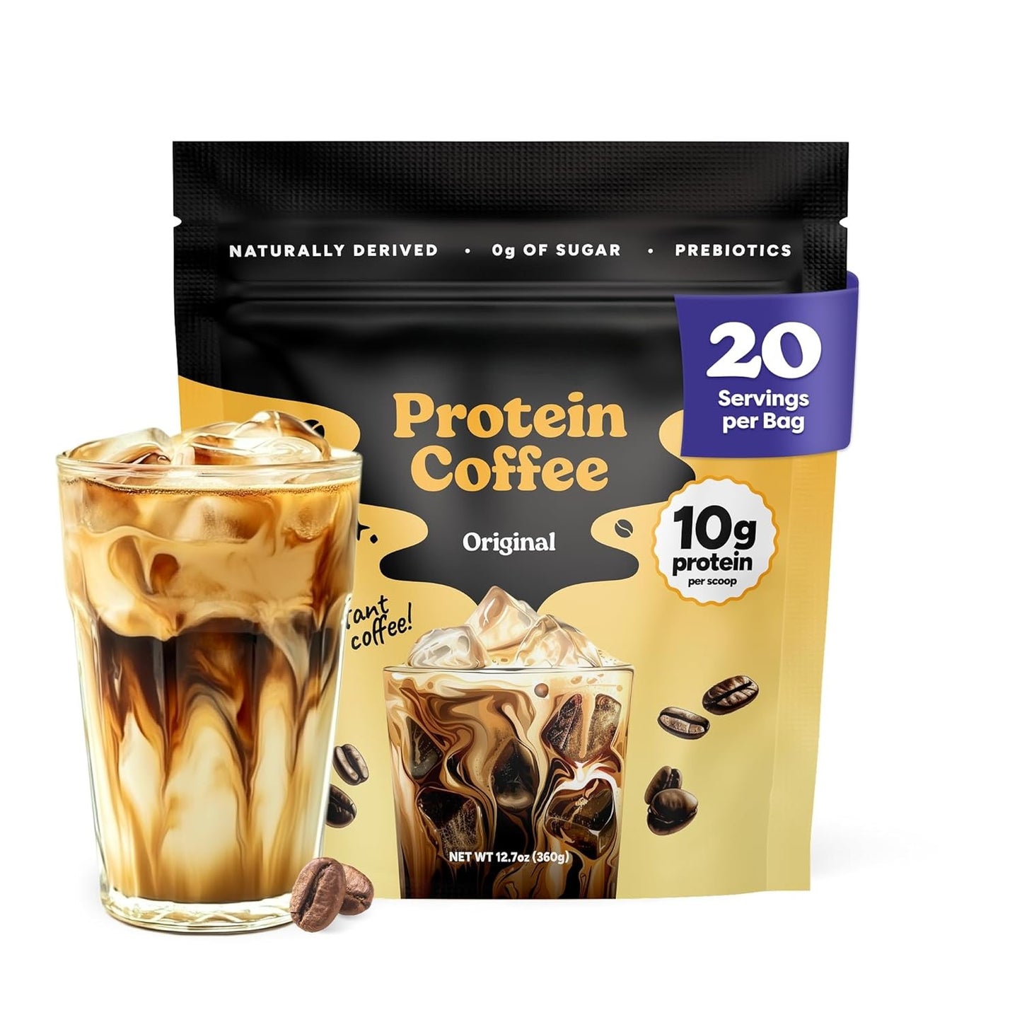 Original Protein Iced Coffee – Whey Cold Brew, 20 Servings