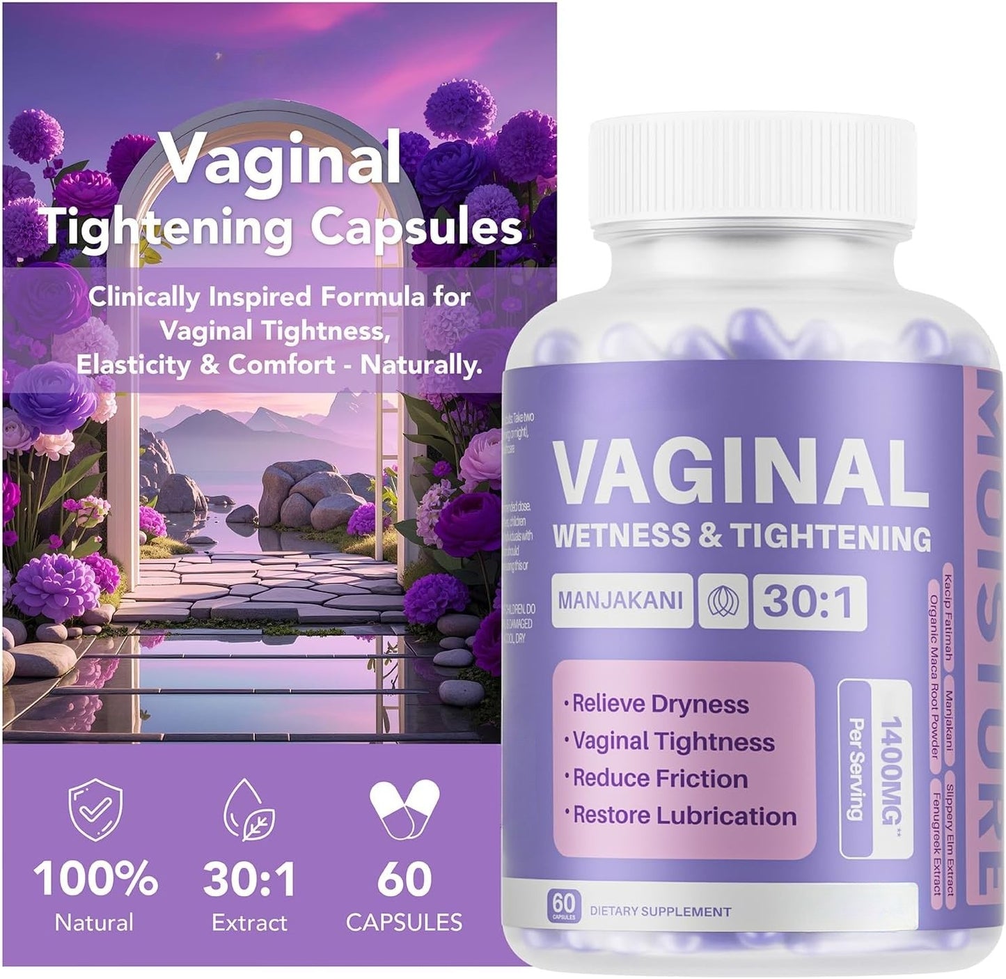 Women's Intimate Wellness Capsules – pH & Dryness Support, 60ct