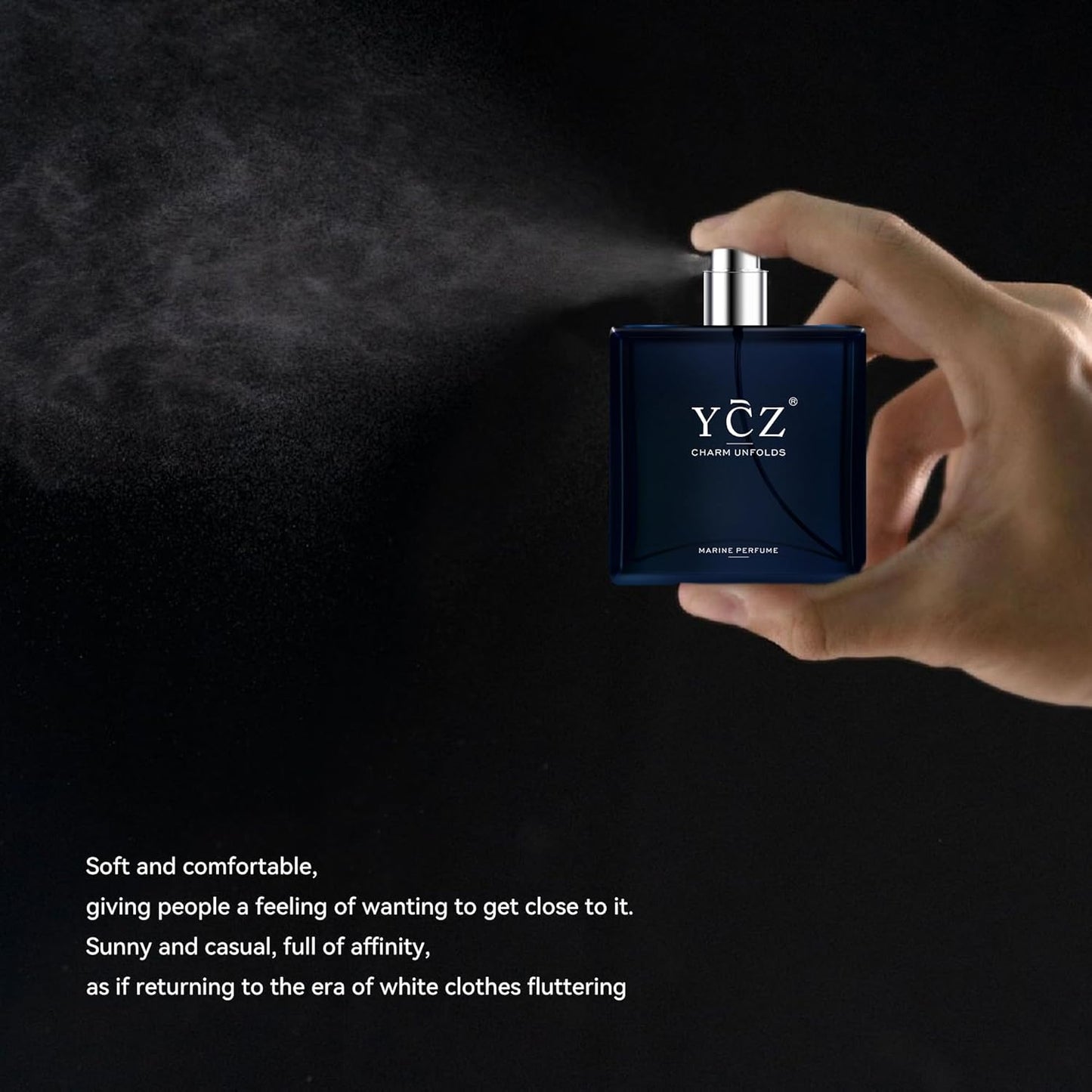 YCZ Charm Unfolds Marine Eau de Parfum – Unisex Scent, 1.7oz