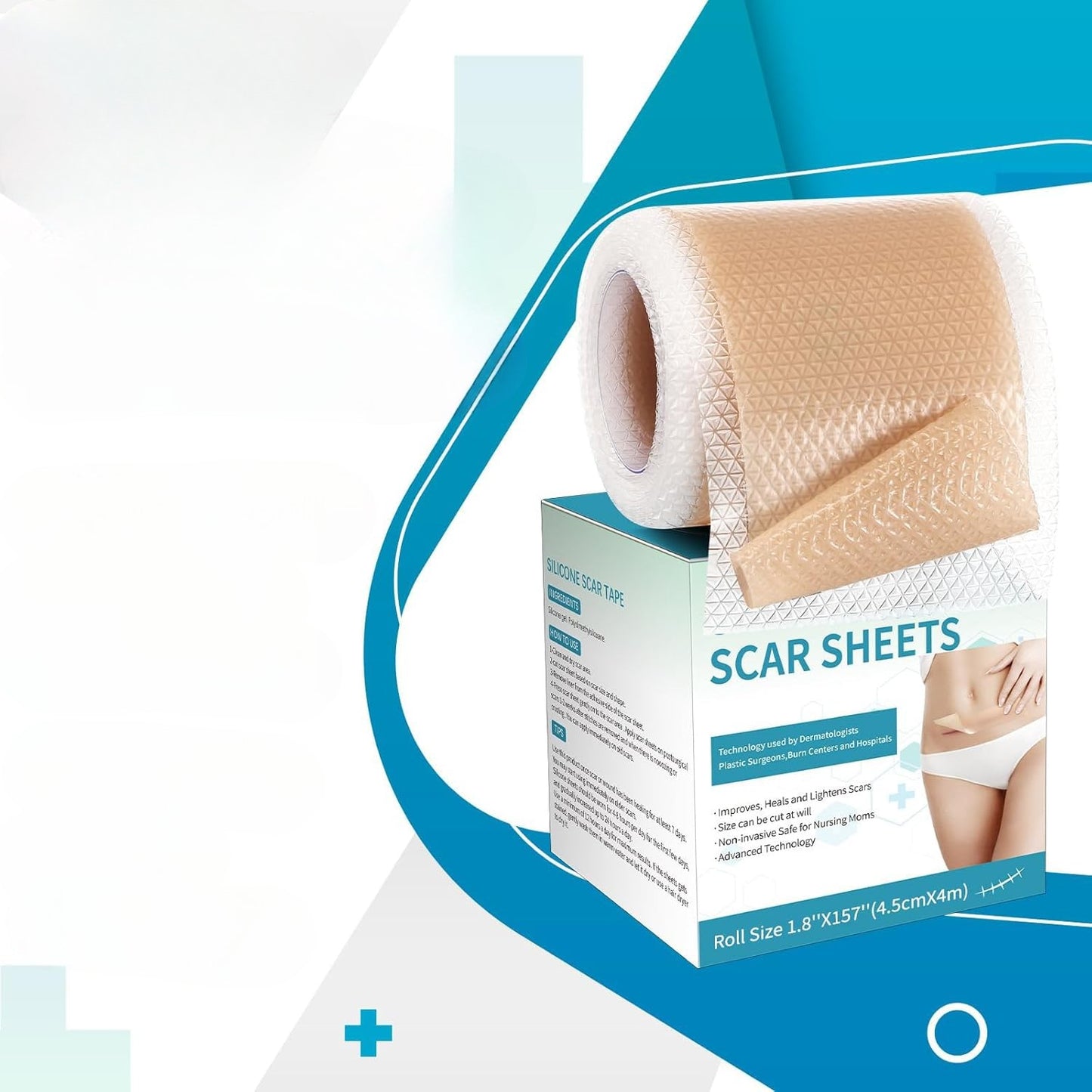 Silicone Scar Sheets – Soft Tape Roll for Scar Care