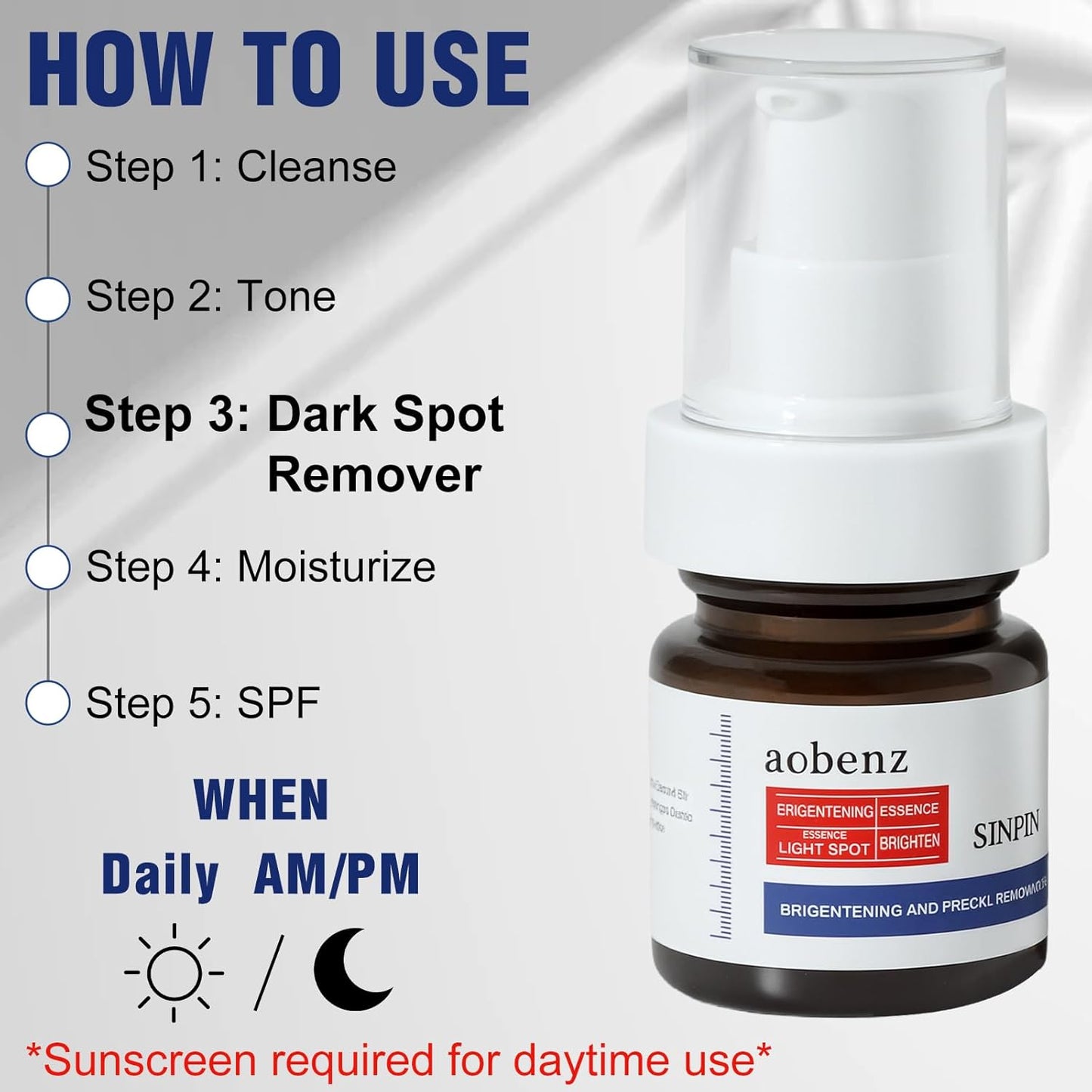 aobenz Dark Spot Remover – Face & Body Corrector Serum 1.35oz