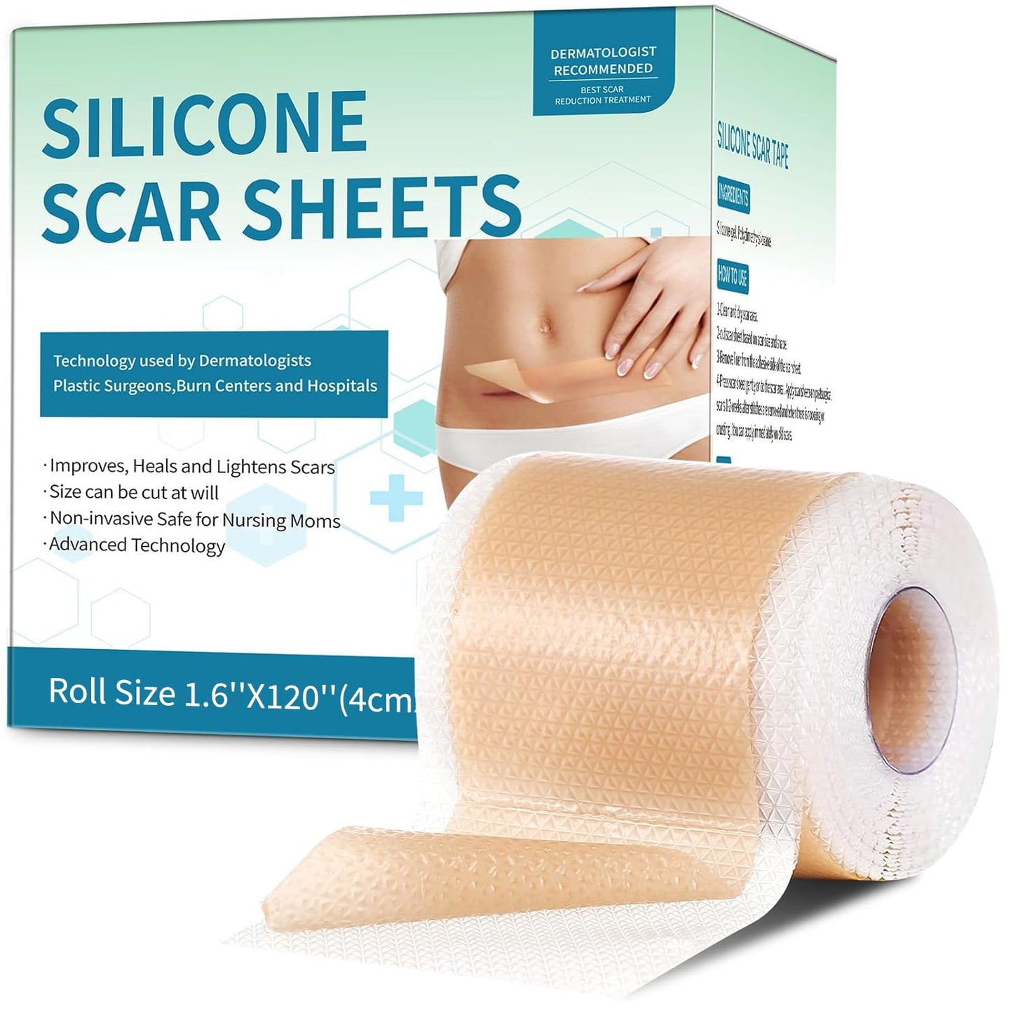 Silicone Scar Sheets – Soft Tape Roll for Scar Care