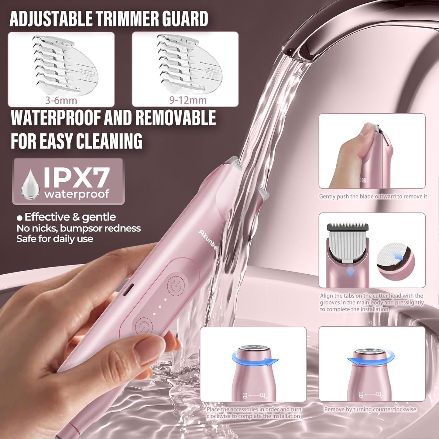 Akunbem 2-in-1 Electric Shaver & Bikini Trimmer