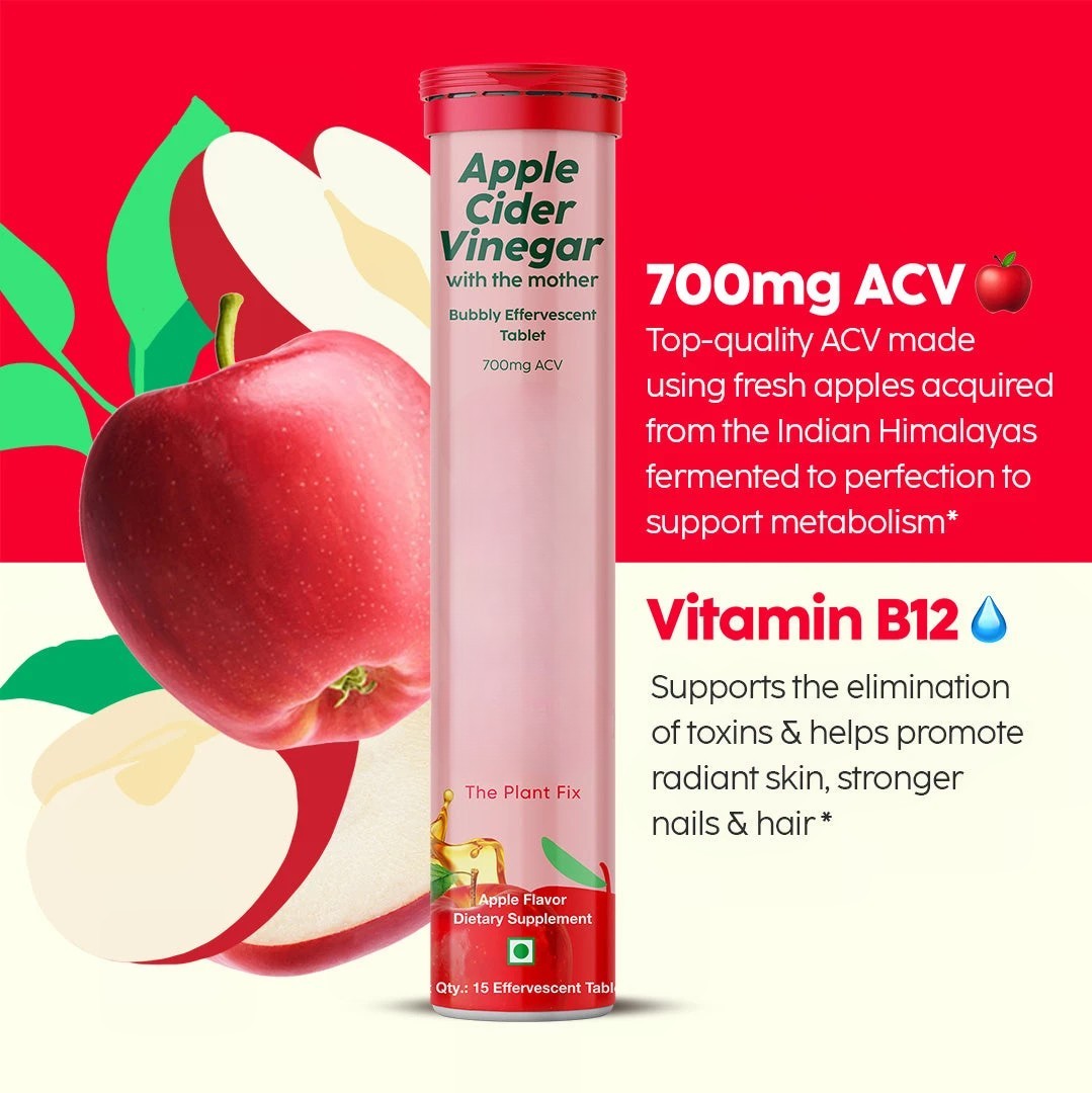 Apple Cider Vinegar Effervescent – 700mg ACV, 30 Tablets