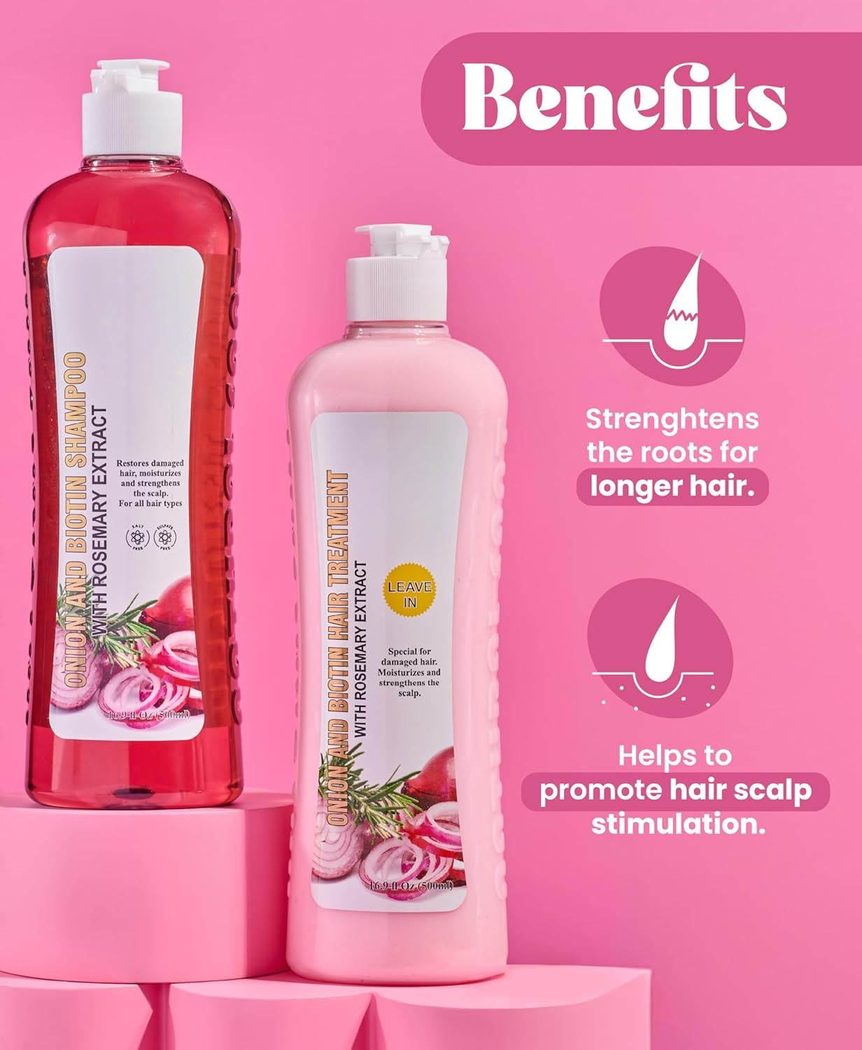 Onion Biotin & Rosemary Shampoo + Treatment Set, 2-Pack