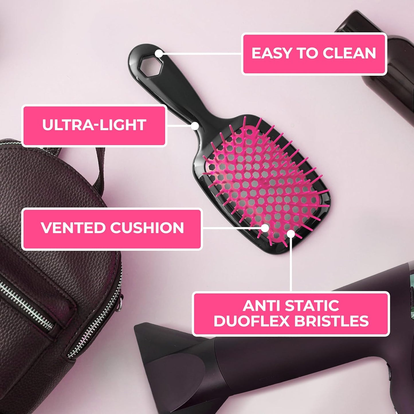 Detangling Hair Brush – DuoFlex Bristles for Wet & Dry Hair