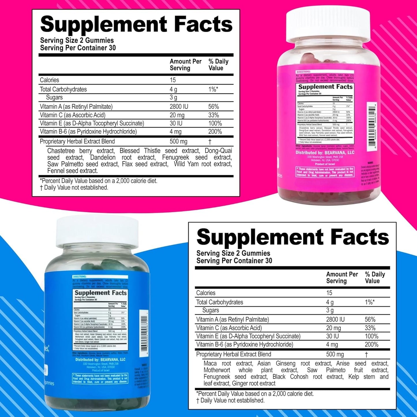 Top & Peach Support Combo Pack Gummies for Women – Herbal Fitness Blend