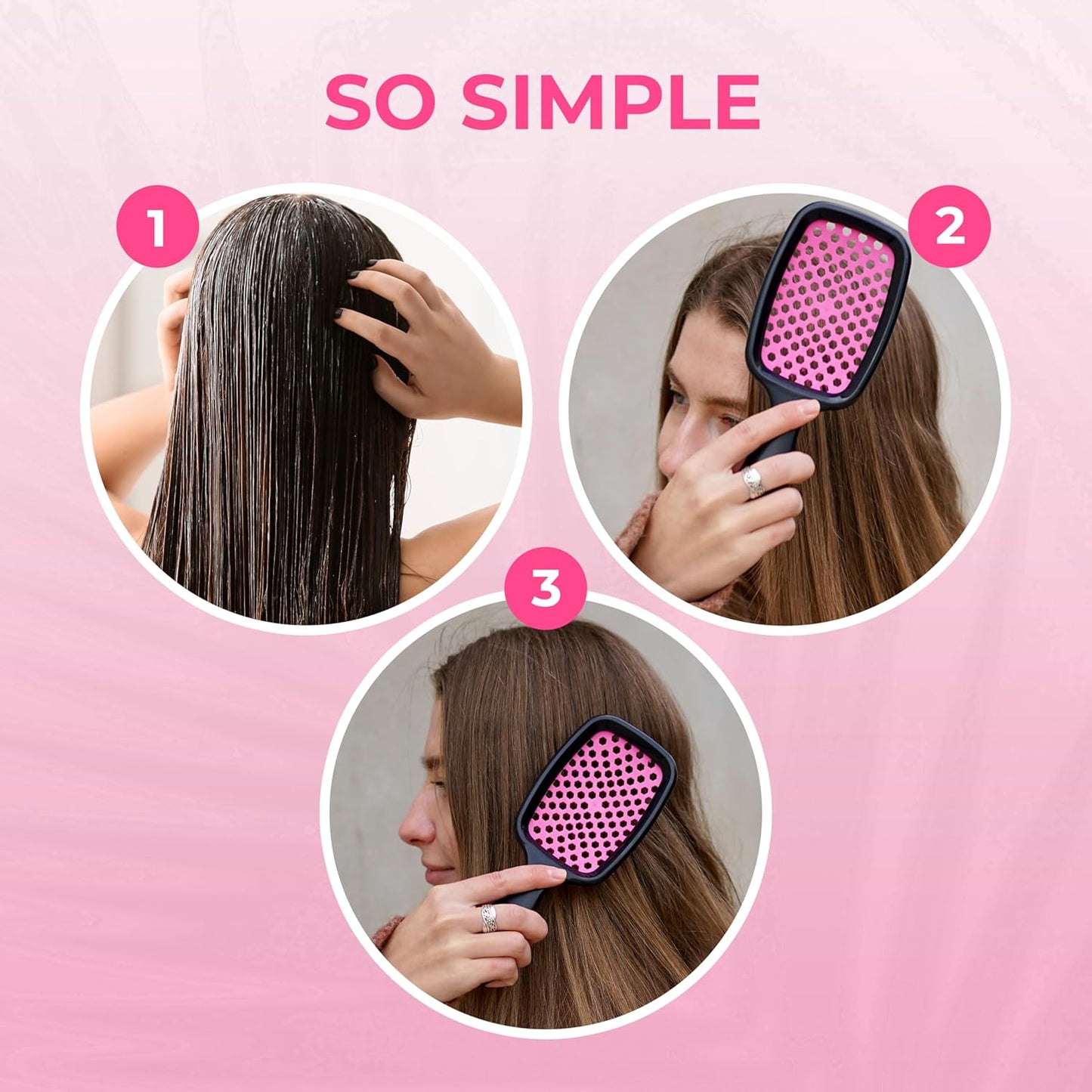 Detangling Hair Brush – DuoFlex Bristles for Wet & Dry Hair