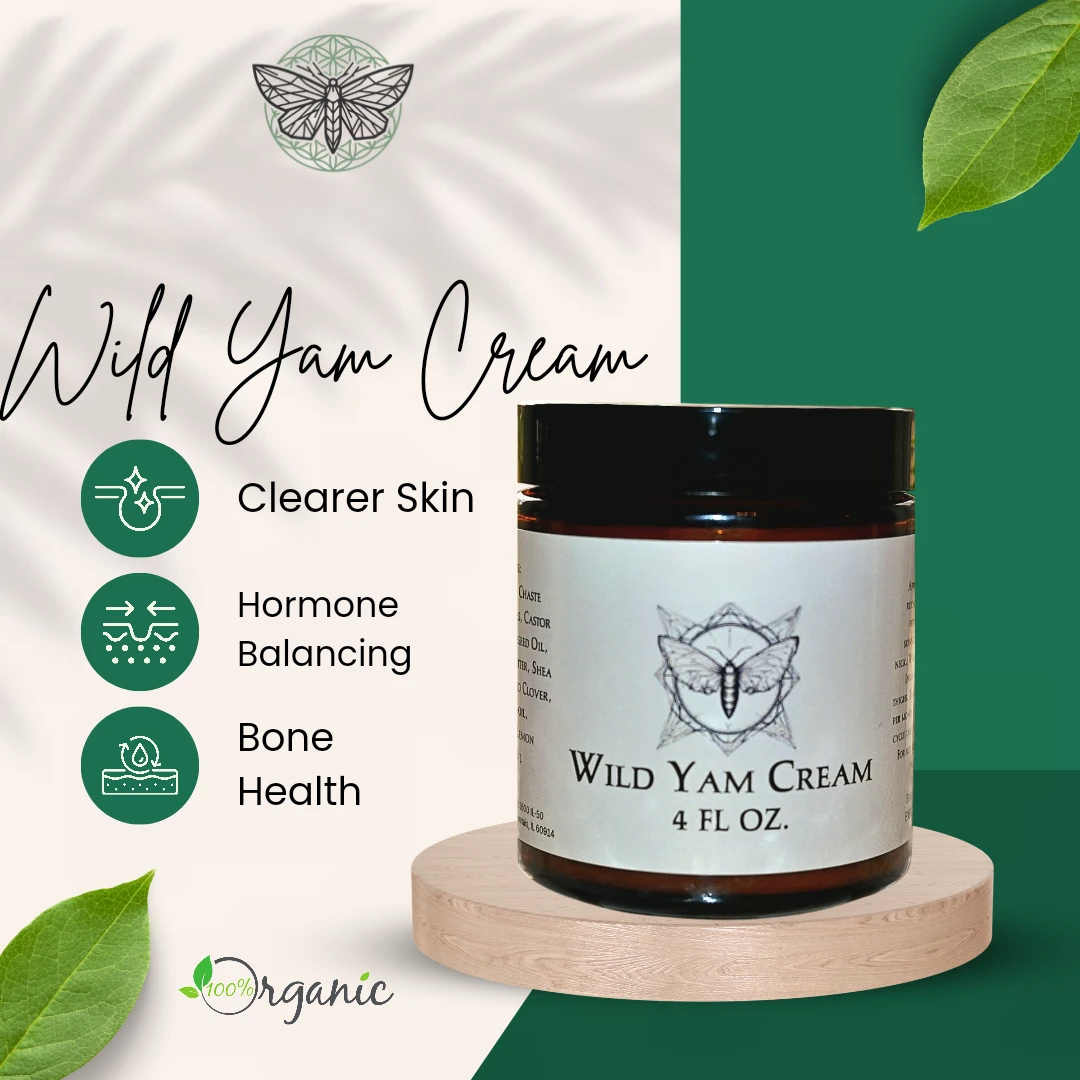 Organic Wild Yam Cream – Moisturizing Body Cream, 4 oz