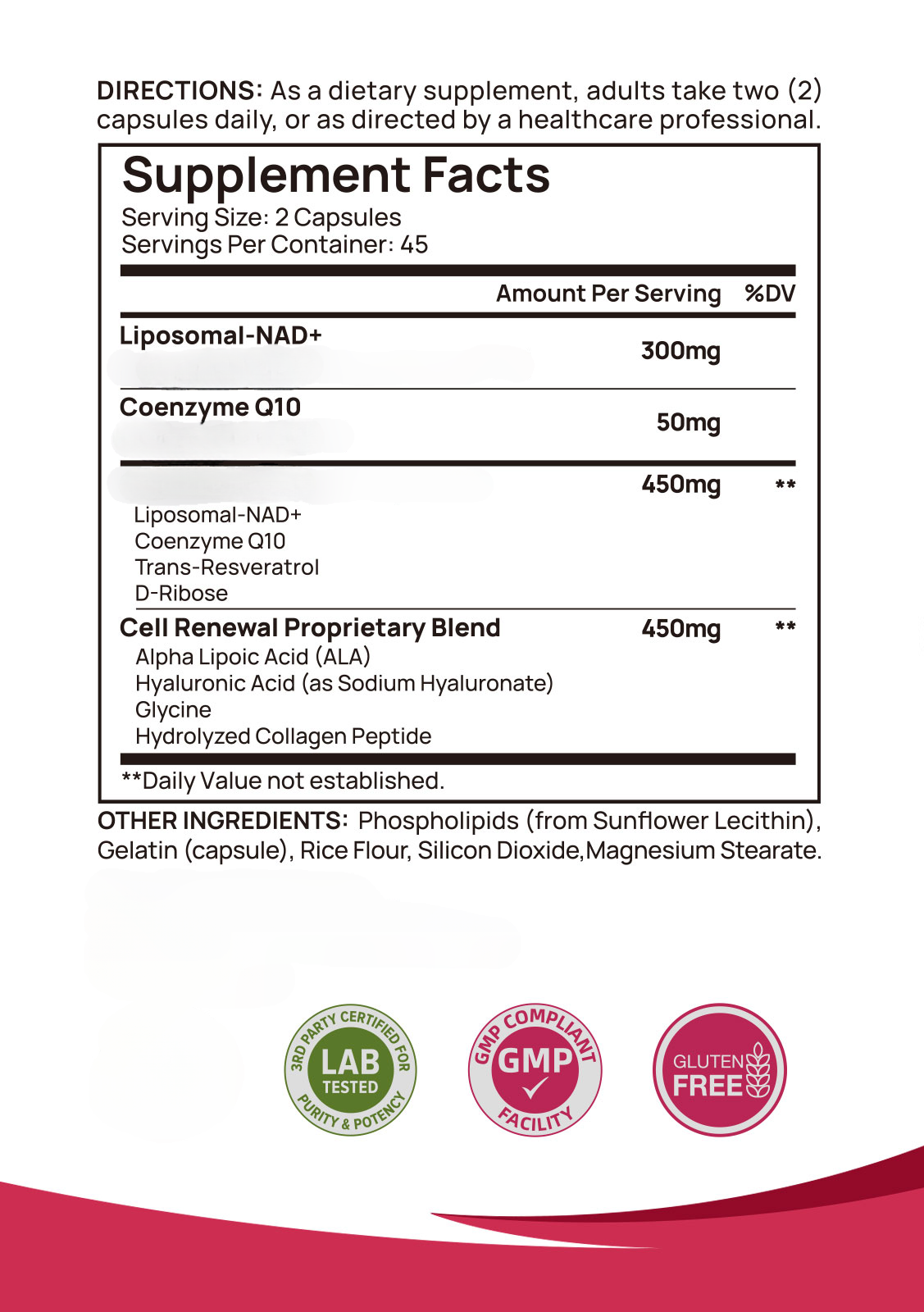 NAD+ Supplement for Women – Daily Capsules, 90 Capsules