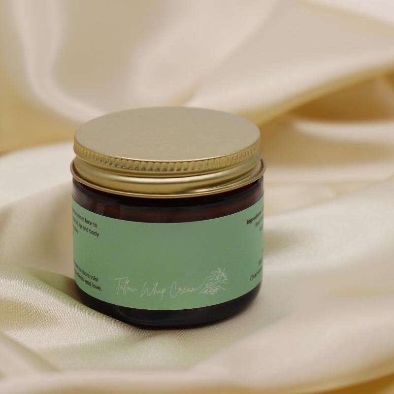 Organic Whipped Tallow Balm – Grass Fed Body Moisturizer, 1.37 oz
