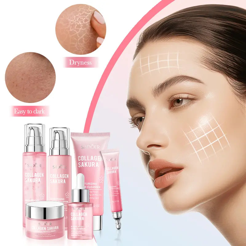 Sakura Collagen Hydrating Skincare Set – Glow & Moisture Care