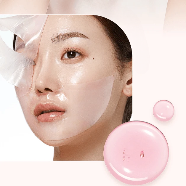 PDRN Pink Collagen Gel Mask (4 Sheets) – Salmon DNA & Pink Glow
