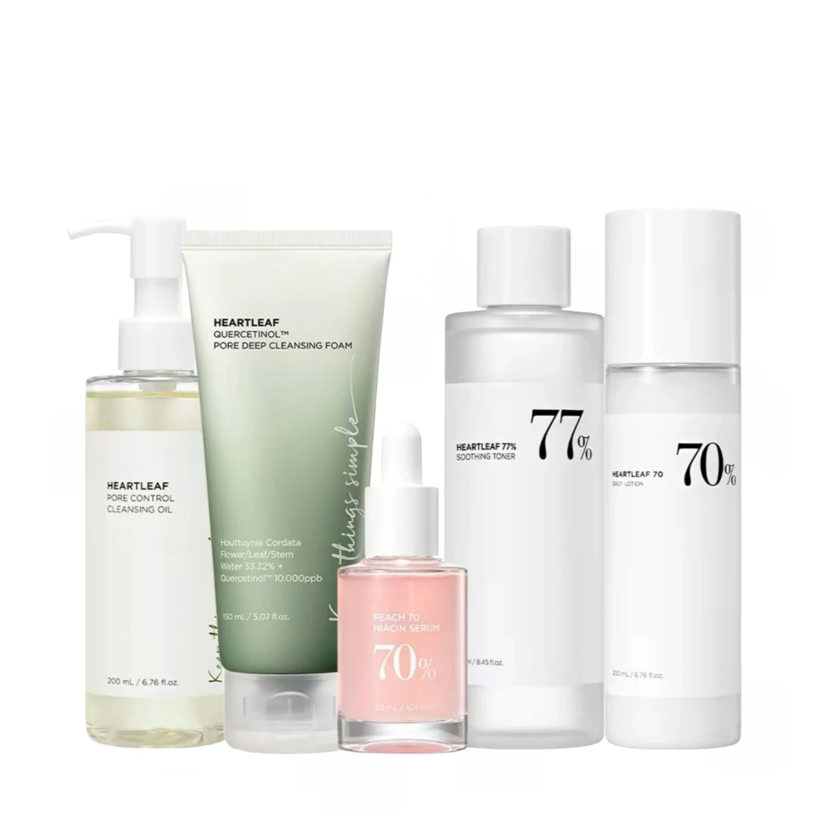 Korean Glass Skin Set – Cleanser, Toner, Serum & Moisturizer