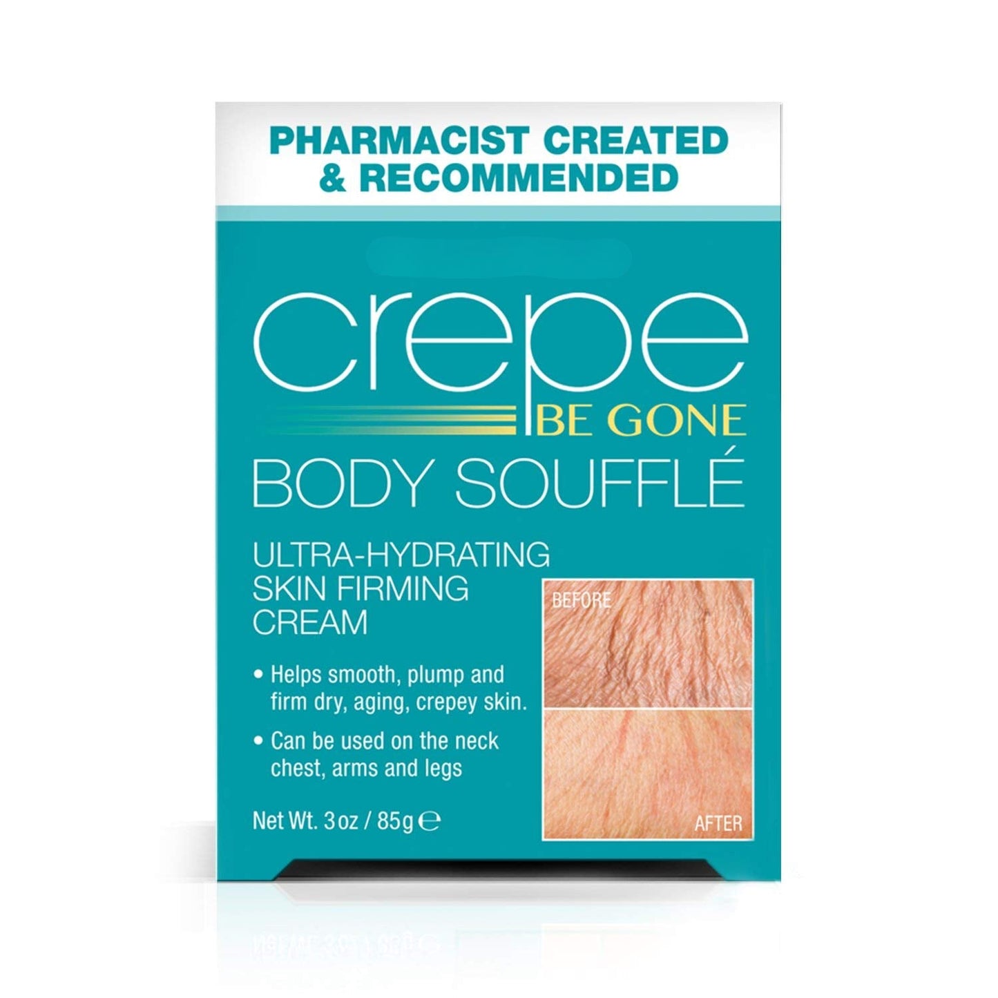 Crepe Be Gone Body Soufflé – Hydrating Cream for Dry Skin, 3 oz